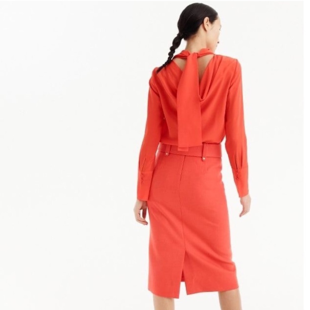 J.Crew Reversible-Bow Silk Top